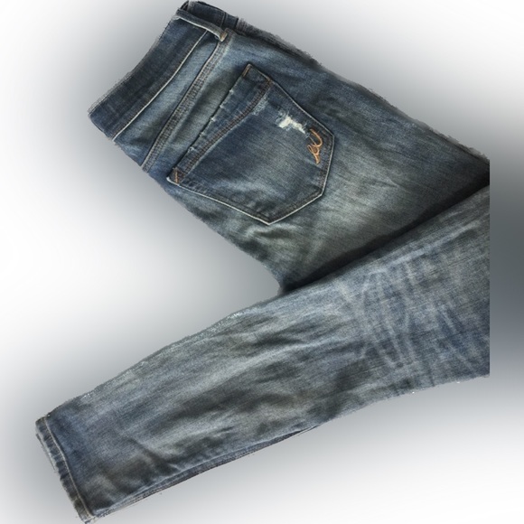 Legging Mid-rise Washed Blue Jeans - Picture 1 of 6